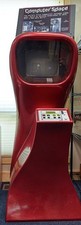 Bozeman Montana Computer Space Video Game Exhibit 1970s Red Arcade Cabinet image