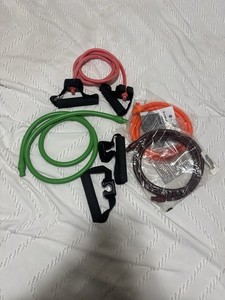 B-LINES Resistance Tube Set 4pc Rubber Full Body With Handles, Multicolor