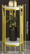 2-Tier Plant Stand Flower Pot Rack Shelf Planter for Indoor