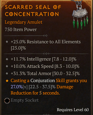  DIABLO 4 SEASON 10 Aspect Concertration Aspect