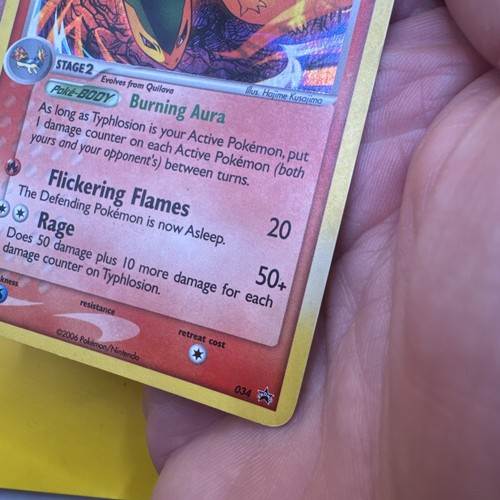 2006 Pokemon, Nintendo Promos, #034 Typhlosion, Holo Black Star Promo - Foto 8 di 17