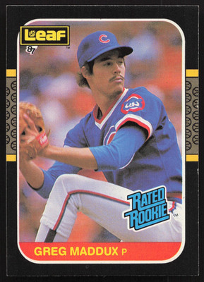 1987 Leaf Chicago Cubs Rated Rookies Greg Maddux #36 RC NM-MT NICE CARD