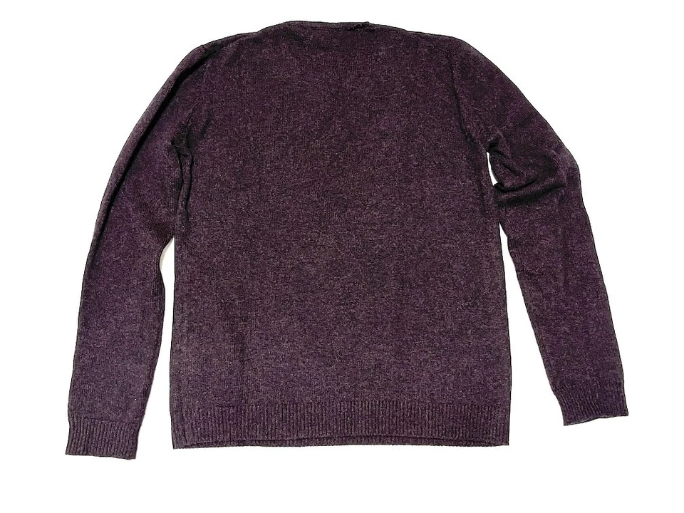 [USADO]KITON Patrón Nórdico Cachemira Tejido Talla L Púrpura DE JAPÓN Foto 4 de 4