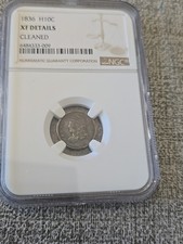 1836 Capped Bust Half Dime NGC XF Details Cleaned 
