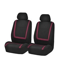FH Group - Juego de fundas de asientos frontales para auto, de tela color
