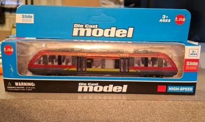 1:55 Alloy High-speed Rail Model Alloy Car Toy Subway Glide Car RED 7'' x 1''