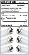 Replacement Sylvania 24477, F40/DX, 40 Watt, T12 Fluorescent Light Bulb 6 Pack