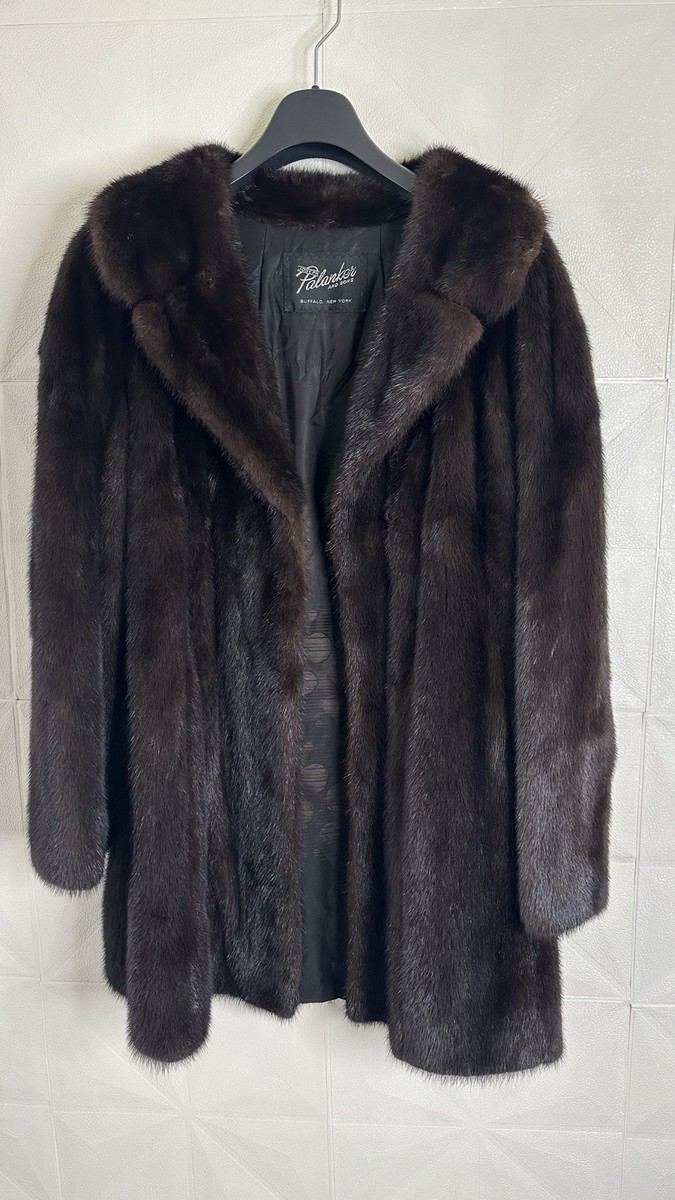 Milk Fur JOSEPH PALANKER Mid Length 36” Natural Dark Brown Mink