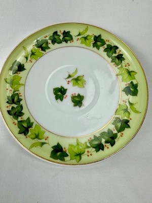 Vintage Ivy Dessert Plate 7  NW 4/116 Hand Painted Gold Trim European Porcelain