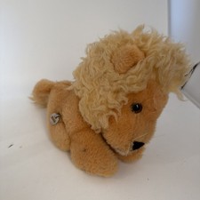 Vtg Eden Toys Yellow Lion Plush Wind Up Musical Motion Plays "This Old Man" Mt7
