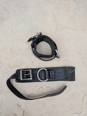 Vintage Leather Bondage Cuffs Mr S Leather 1990s 90s Black BDSM Gay Reply to @jody_costello How I put on my jacket when solo  main image 2