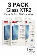 3-Pack ZAGG InvisibleShield Glass XTR2 Screen Protector iPhone 14 Pro 5G New
