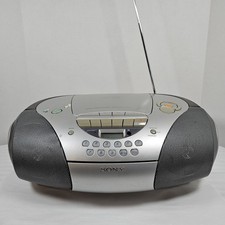 Sony AM FM Radio CD Player Cassette Recorder CFD-S300 Boombox TESTED WORKS