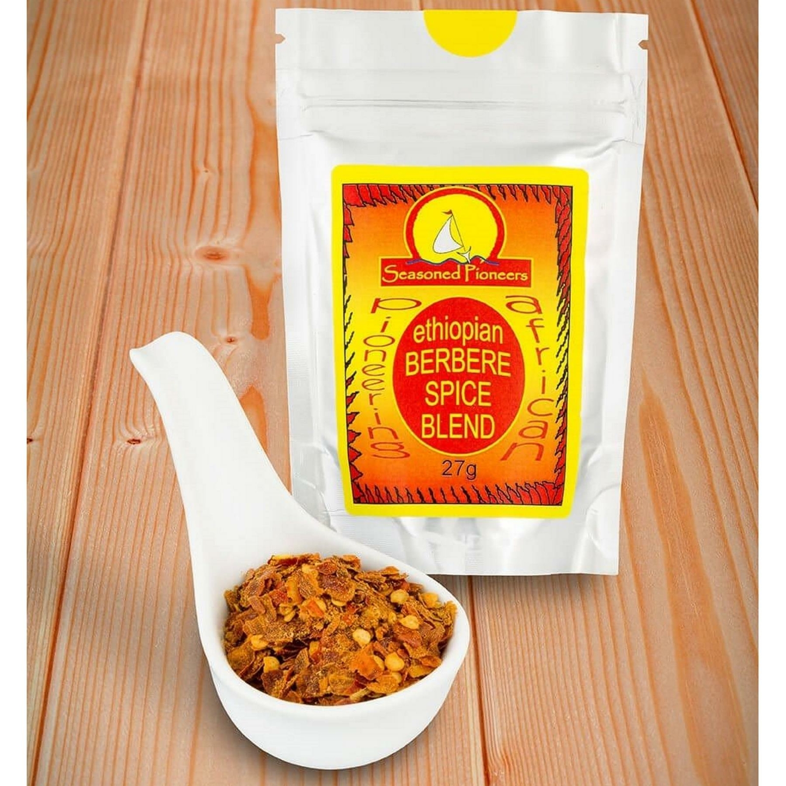 Seasoned Pioneers African Ethiopian Berbere Spice Blend Seasoning Rub 27g Packet