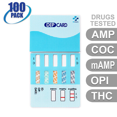 Mintegrity [100pk] 5-Panel Dip Card Urine Drug Test  #MI-WDOA-254
