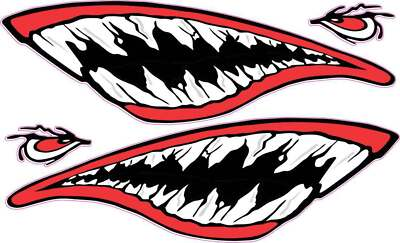#ad Shark teeth mouth pair Decal $18.99