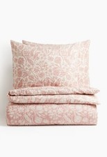 Floral  Artichoke Duvet Cover Dusty Rose King 2 King Pillowcases Farmhouse 3pc
