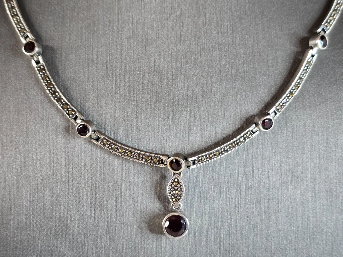 ネックレス・ペンダント ROMANTINUER SN117 NECKLACE Womens Vintage Estate Sterling Silver Modernist Necklace
