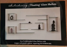 2 Pack of Acrylic Glass Wall Mounted Floating Shelves 3/8"with Metal 16 X 16