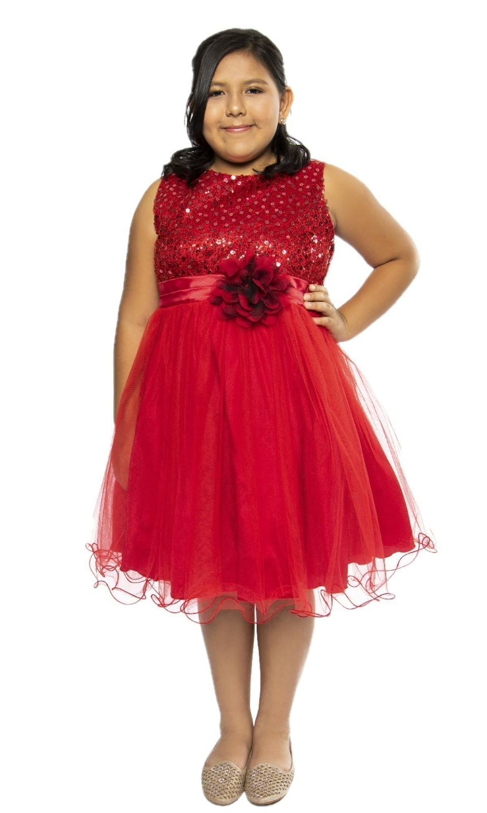 plus size red sequin gown