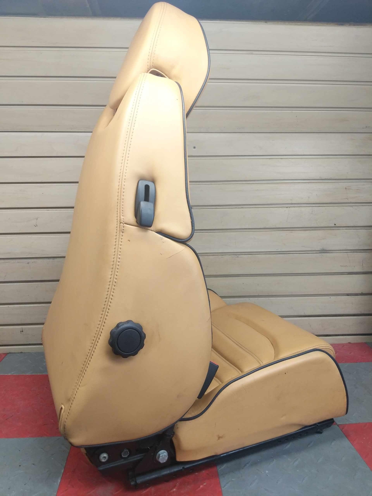 2001 Ferrari 360 Spyder OEM Driver Left Front Seat Beige Tan Blue Stitching