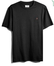 Image of Farah Danny Regular Fit Organic Cotton T-Shirt In Black size XXL (11)