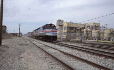 AMTRAK Eisenbahn Zug Lok 297 BERKELEY CA Original 1981 Foto Dia