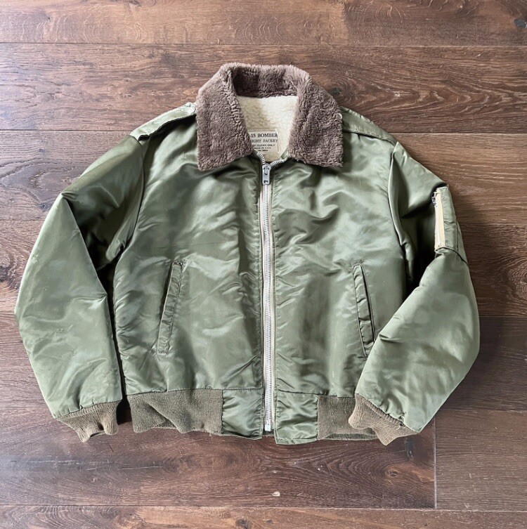 Flight Jacket B15 -USAAF- Made in USA, Size S-M; Tg 50 (ITA). Lim 