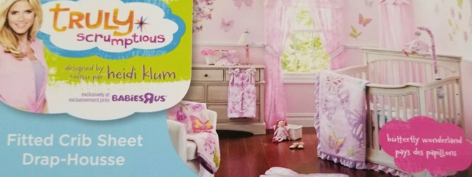 Sábana bajera ajustable Truly Scrumptious 100 % algodón rosa nueva en paquete Foto 4 de 4