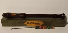 Vintage T.H. Mollenhauer Solist Wooden Recorder With Box Germany 