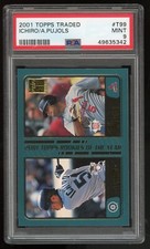 2001 LOT of Topps Traded Ichiro/A Pujols #T99 + Upper Deck Tribute to 51 #13 RC