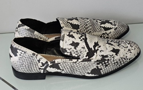 Flache Slipper Damenschuhe Zara Trafaluc Schlangenmuster/Animal Print UK 7