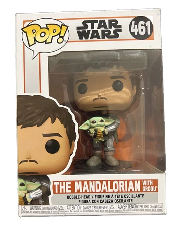 Funko POP! Star Wars Vinyl Figure -The Mandalorian With Grogu. #461 Unopened Box