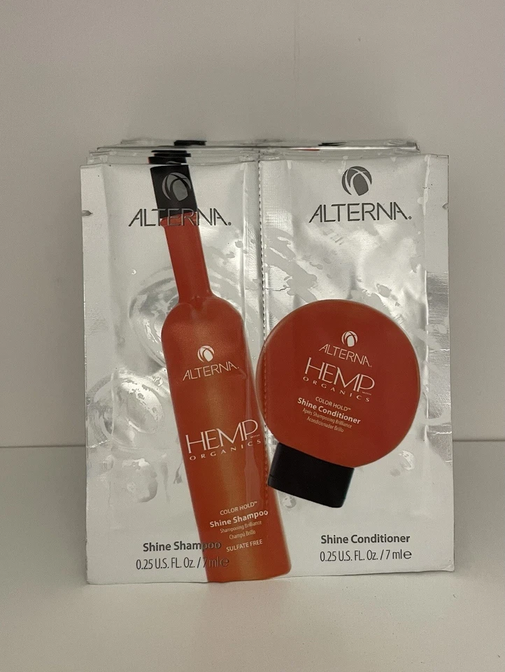 Champú y acondicionador de brillo Alterna Hemp Organics paquetes de muestra de 0,25 oz Foto 4 de 4