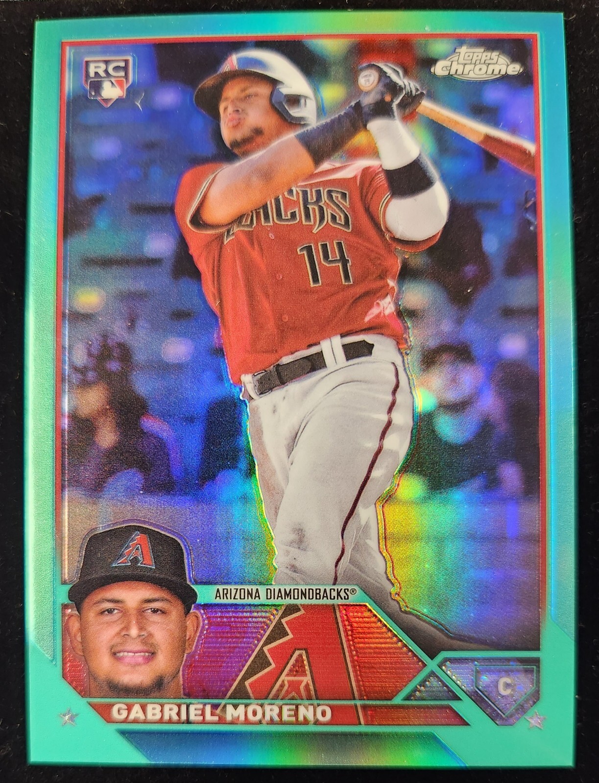 GABRIEL MORENO USC36 2023 Topps Chrome Update AQUA REFRACTOR RC 110/199