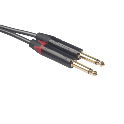 2 x 6.35mm 1/4 inch TRS stereo jack male to 2 RCA male audio cables - Afbeelding 5 van 9