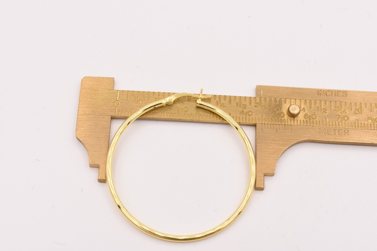 Statement Polished Hoop Earrings In Sterling Silver (3 X 67 Mm - Foto 4