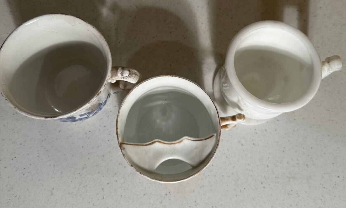 3 Rare Antique Shaving Mugs eBay