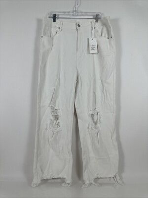 NWT Risen White Distressed Jeans Size 2XL