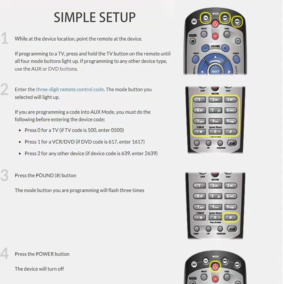 New Replacement Remote for Dish Satellite Receiver ExpressVU 20.1 IR Network TV - Image 3 of 4
