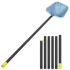 96" inch long Pole for inground Swimming Pool Leaf Skimmer with Fine Mesh Net