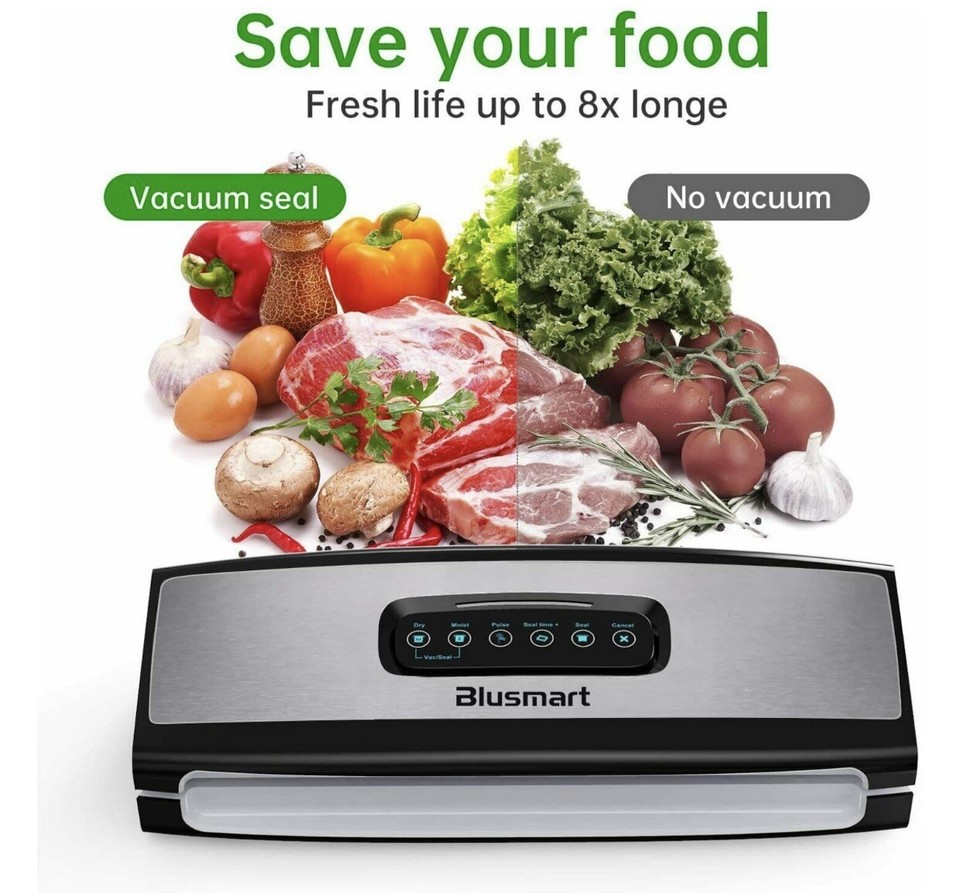 BLUSMART Food Sealer, Vacuum Sealer with Free Bag⭐️⭐️⭐️⭐️⭐️ eBay