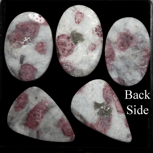 5 Pcs Natural Pink Tourmaline Quartz Hi-Quality 39mm-41mm Cabochon Gemstones Lot - Picture 7 of 13