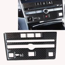 Real Carbon Fiber CD Player Single Climate Control Cover Trim Fits 14-22 Q50
