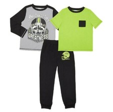 St. Eve Boys' 3-piece Sleep Set Green Grey