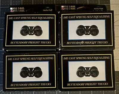 4 Pair Weaver O Gauge Sprung Self Equalizing Bettendorf Trucks 2 Rail P713