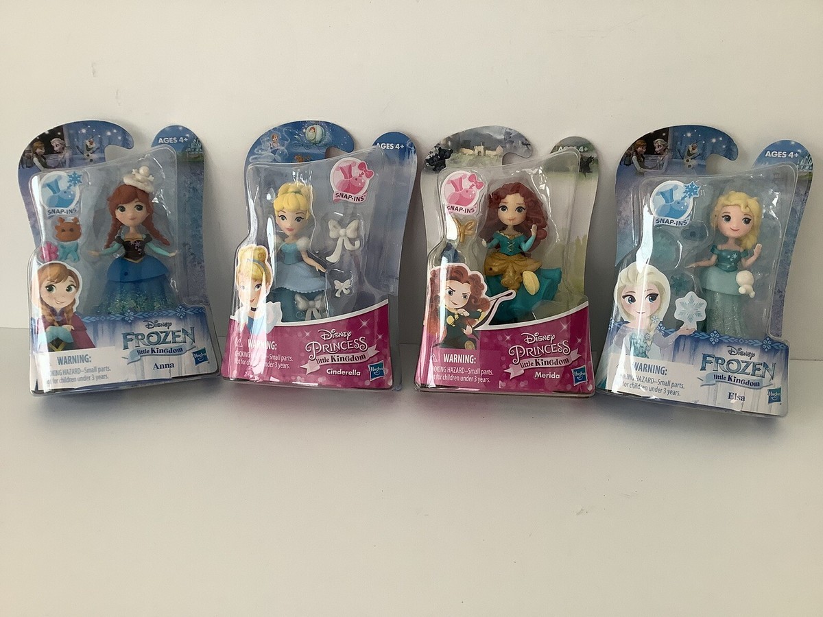Disney Princess Frozen Little Kingdom Snap-Ins Dolls New