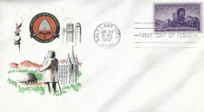 950 3c UTAH CENTENNIAL - 1st Americover cachet