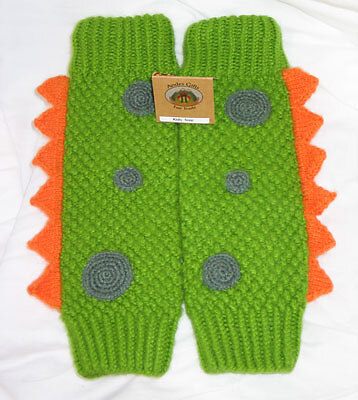 Andes Fair Trade Dinosaur Hand Crafted Leg Warmers Kids / Arm Warmers Adults NWT