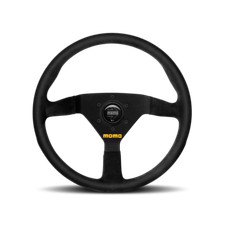 Momo Racing Mod. 78 Black Leather Brushed Black Anodized 320mm Steering Wheel